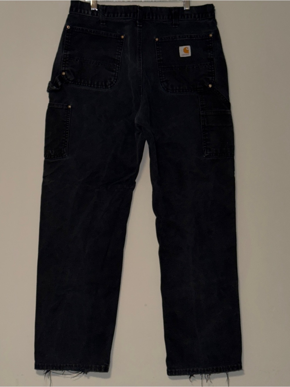 Carhartt black double knee trousers Size 34" rare B01 vintage
